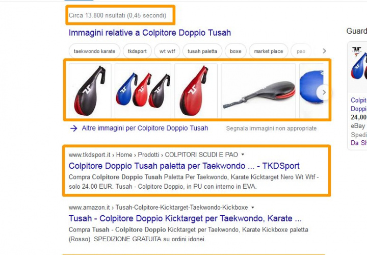 TKD Sport in prima pagina di Google