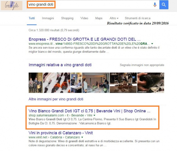 Salumi & Salami in prima pagina di Google con Erashop