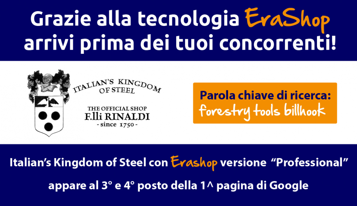 Italian’s Kingdom of Steel nella 1^ pagina di Google grazie a Erashop