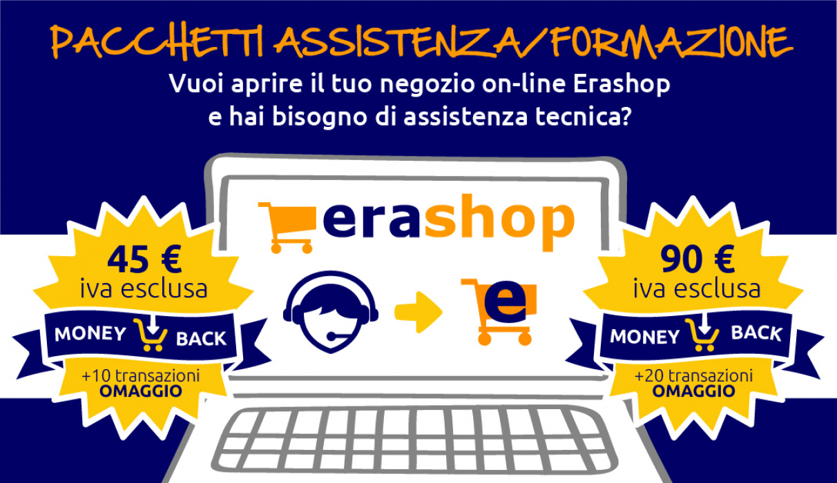 Offerta di benvenuto Erashop: supporto installazione e formazione