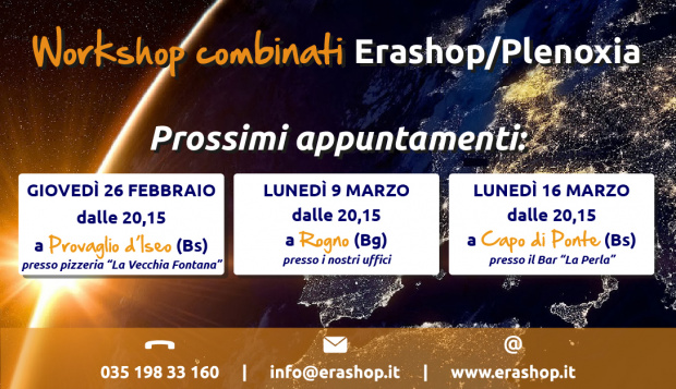 WorkShop combinati - Prossimi appuntamenti