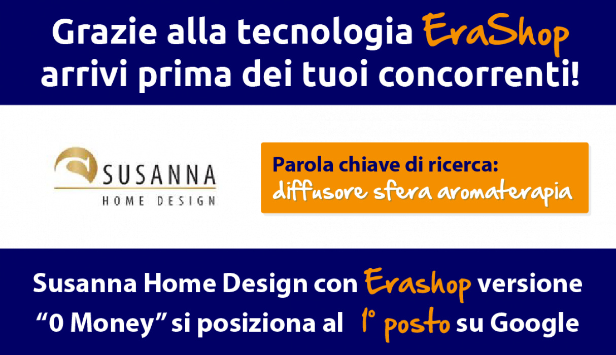 Susanna Home Design al 1° posto nella 1^ pagina di Google